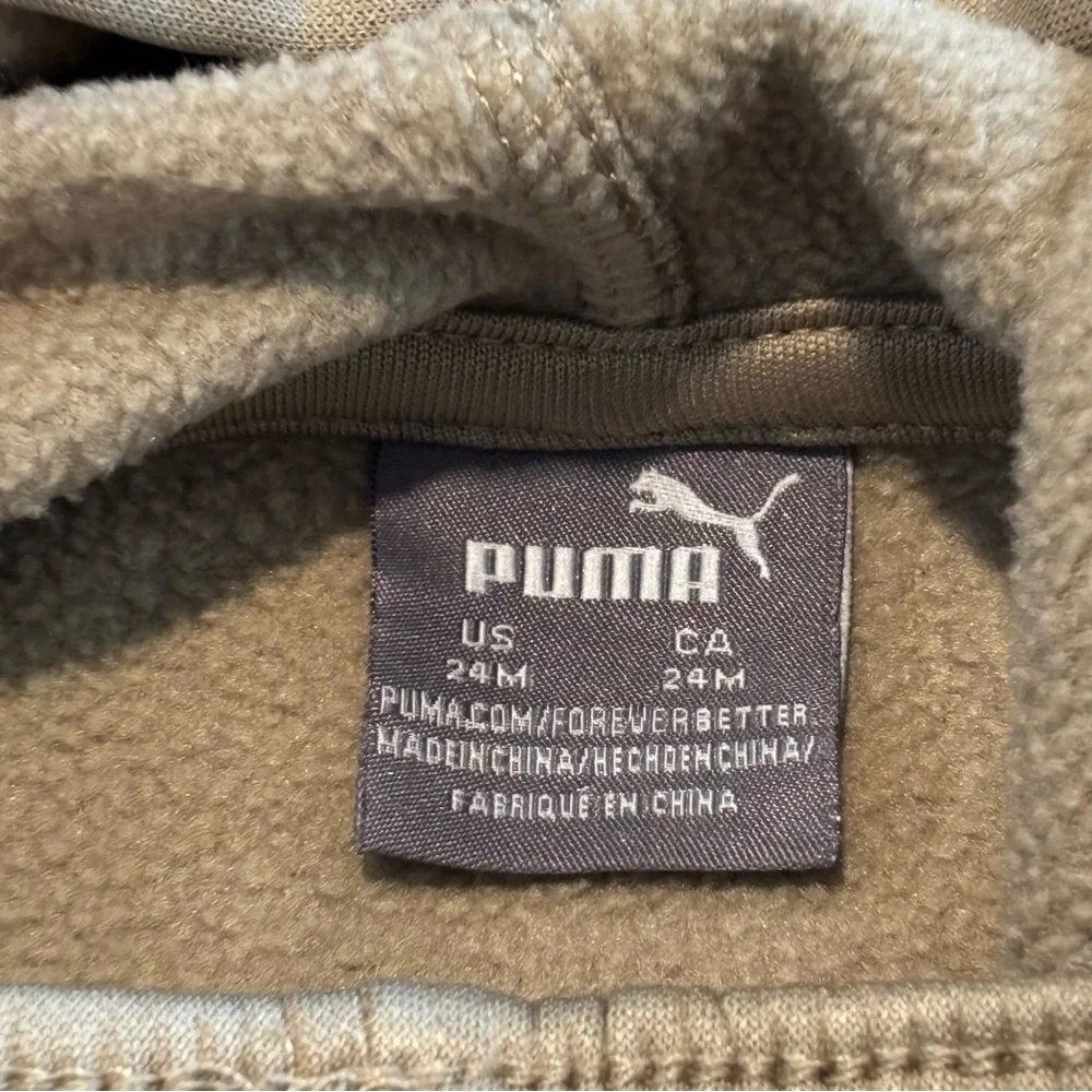 Puma Tan Baby Boy Stylish Hoodie & Pants  Track Suit Set 24mo Athletic Spring - Picture 5 of 11
